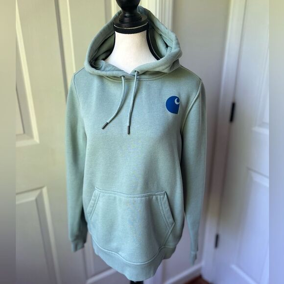 Carhartt Mint Hooded Sweatshirt Medium - Picture 2 of 5